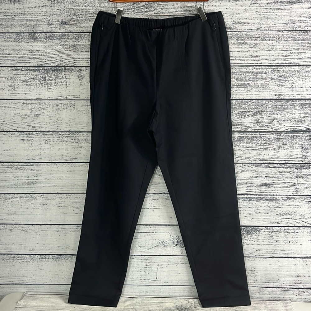 NWT-J.JILL-Essential Cotton-Stretch Navy Blue Tall Pants